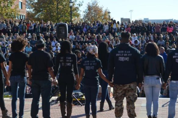 I helped report on the protests at the University of Missouri in the fall of 2015 for The Maneater. Photo from The Maneater.